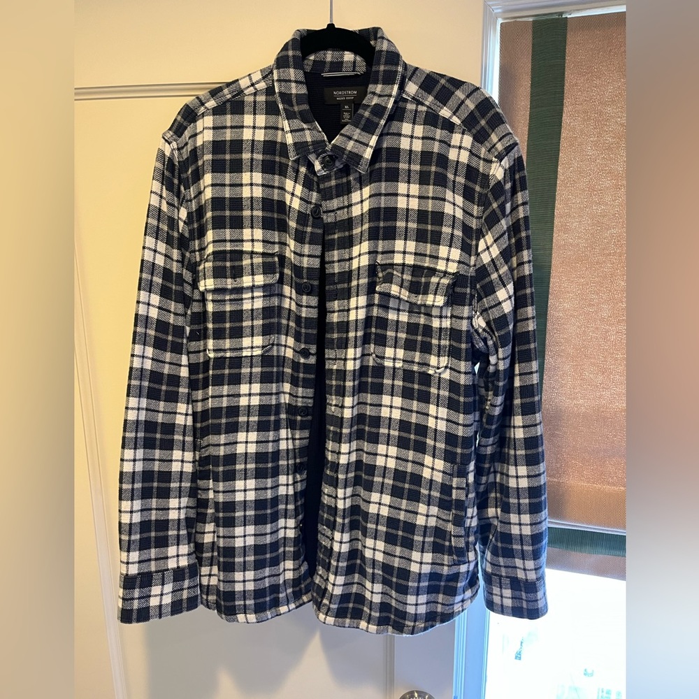Plaid Cotton Flannel Shirt Jacket